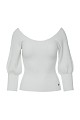 Ribbed top with ballon sleeves