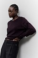 Sweater with gathered sleeves