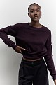 Sweater with gathered sleeves