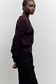 Sweater with gathered sleeves