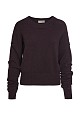 Sweater with gathered sleeves