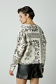 Printed knitted sweater