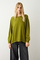 Sweater with straight neckline
