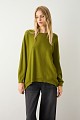 Sweater with straight neckline