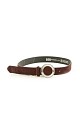 Leather belt with pony skin effect