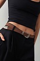 Leather suede belt