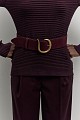 Wide suede belt