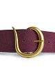 Wide suede belt