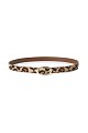 Pony skin belt with leopard print