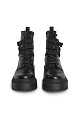 Ankle boots with straps and rhinestones