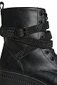 Ankle boots with straps and rhinestones