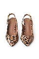Pony skin slingback pumps