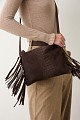 Suede fringed bag