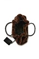 Fur leopard shoulder bag with chain