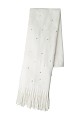 Scarf with pearls