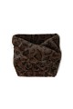 Furry leopard scarf