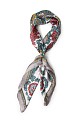 Printed scarf with jewelry