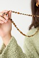Hanging necklace with glass stones