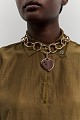 Necklace with hoops and heart