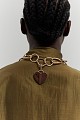 Necklace with hoops and heart