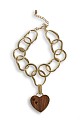 Necklace with hoops and heart
