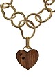 Necklace with hoops and heart