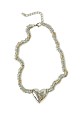 Metallic necklace with heart