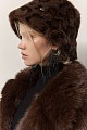 Faux fur leopard bucket hat