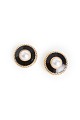 Round earrings with pearl
