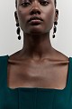Hanging earrings with geometrical shapes