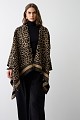 Kniited leopard print cape