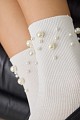 Socks with pearls