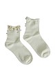 Socks with multicolor pearls