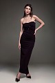 Maxi strapless dress with knot - Gold label