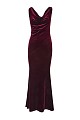 Maxi velvet draped dress - Gold label