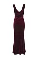 Maxi velvet draped dress - Gold label