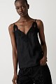 Linen top with lace