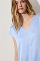 Σατέν V-neck μπλούζα