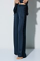 Satin pants with lace