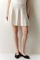 Mini knitted skirt with rhinestones