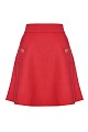 Mini knitted skirt with decorative buttons