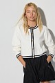 Knitted cardigan with stripe