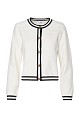 Knitted cardigan with stripe