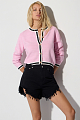 Knitted cardigan with stripe