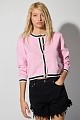 Knitted cardigan with stripe