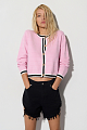 Knitted cardigan with stripe