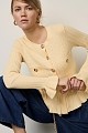 Knitted cardigan with ruffles