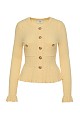 Knitted cardigan with ruffles