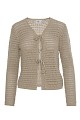 Cutwork cardigan with self tie