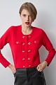 Knitted cardigan with decorative buttons